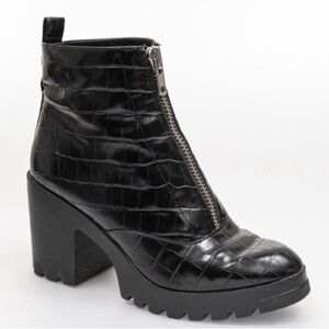 BP Marley Front Zip Bootie BLACK CROC boots